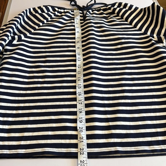J. Crew Stripes Navy & White Blouse Size: M - Picture 9 of 11
